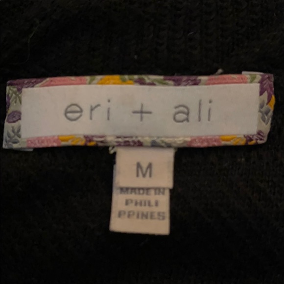 ❤️ Anthropologie Eri + Ali black Chelsea top - Picture 6 of 7